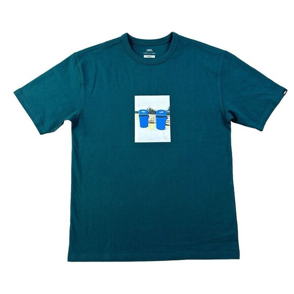 Vans Other - Vans X Curren X Knost Shirt Mens Small Teal Short Sleeve Knit Skater Tee NEW